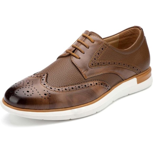 Men\'s Oxfords Brown Casual Dress Leather Lace Up for Men Business Oxford Shoes main image 4